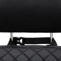 Накидка под детское автокресло из эко-кожи, черный ромб 