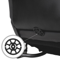 Накидка под детское автокресло из эко-кожи, черный ромб 