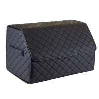 Organizator portbagaj ECO M 30×30×50 cm negru romb cu ață neagră