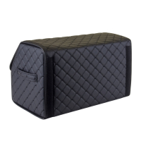 Organizator portbagaj ECO M 30×30×50 cm negru romb cu ață neagră