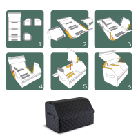 Organizator portbagaj ECO M 30×30×50 cm negru romb cu ață neagră