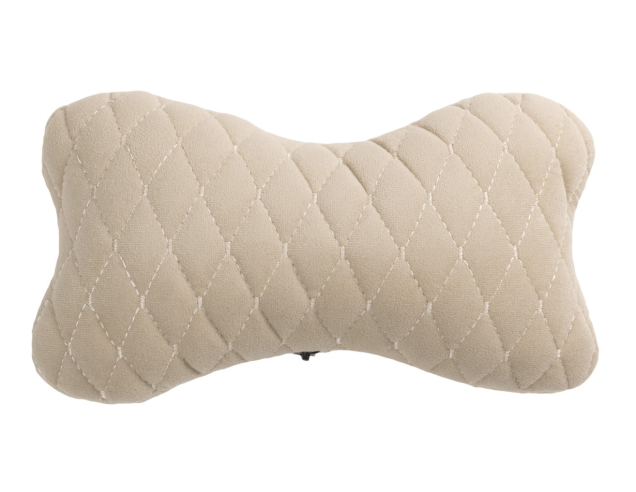 Alcantara fejtámla párna 27×16 cm bézs — kényelem és stílus