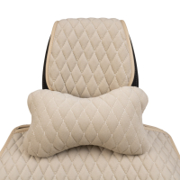 Alcantara fejtámla párna 27×16 cm bézs — kényelem és stílus