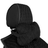 Perna pentru tetieră auto din Alcantara 27×16 cm negro